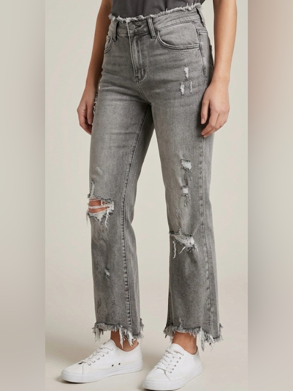 Risen Distressed Jeans, Size 27/5